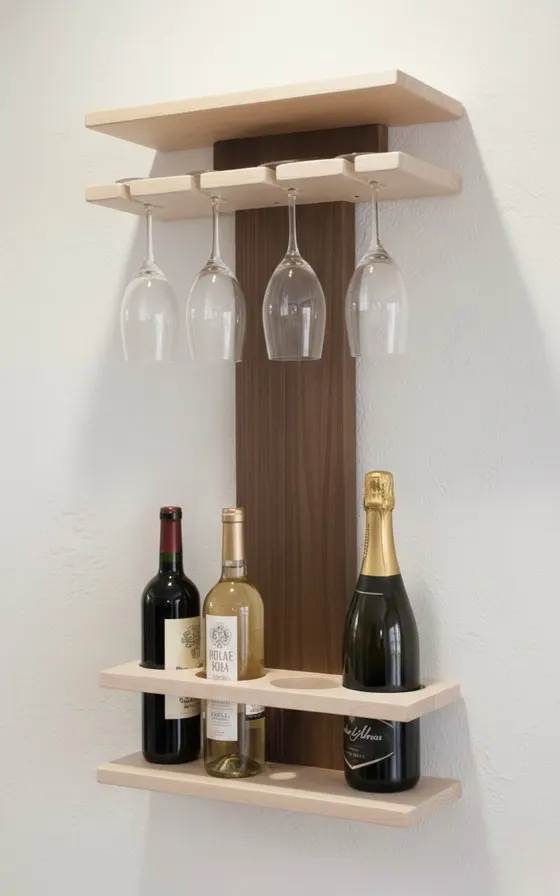 Curso Botellero de Pared en Made de Madera
